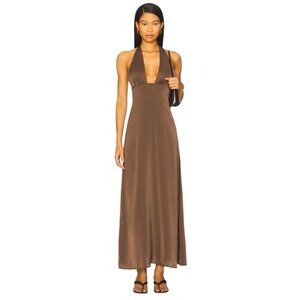 WeWoreWhat Brown Halter Maxi Dress